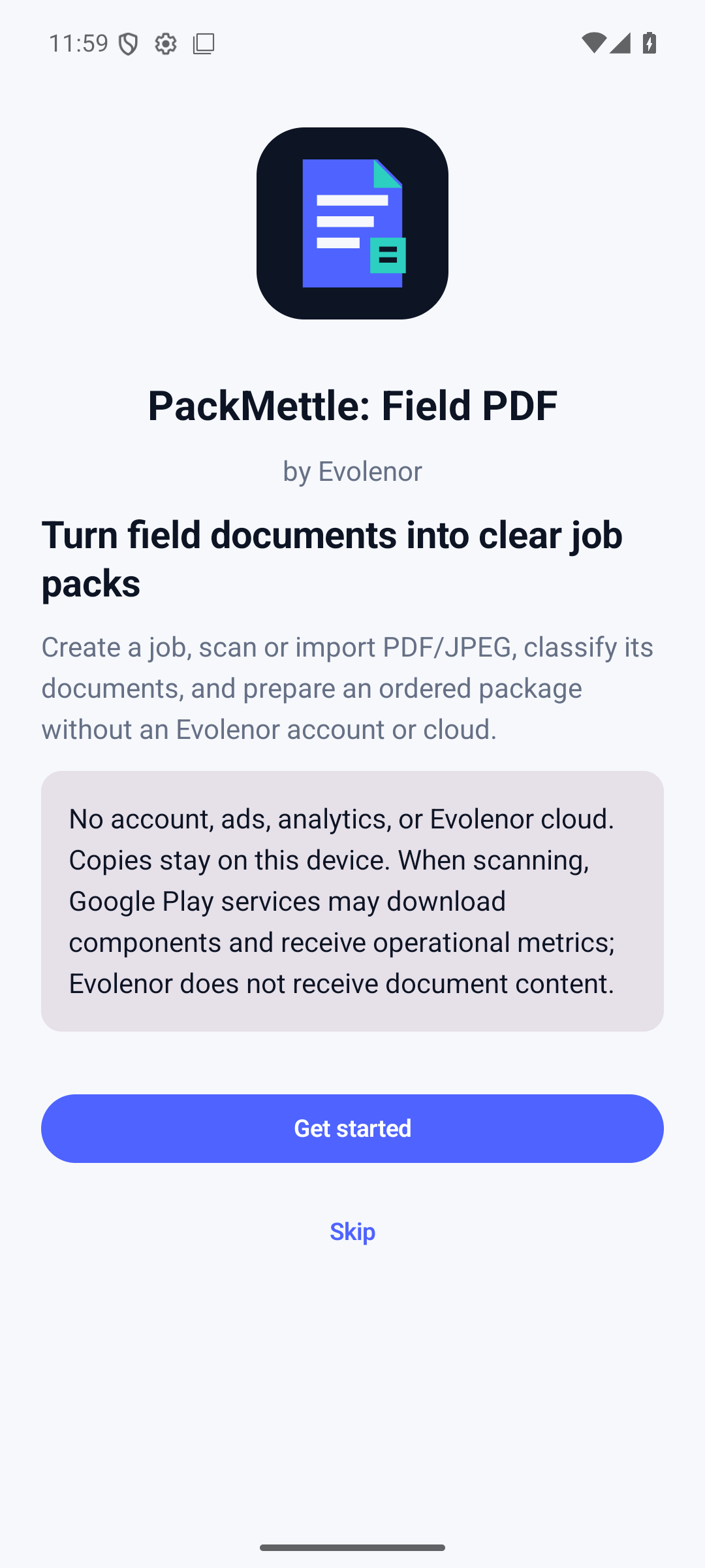 PackMettle onboarding and local-first boundaries